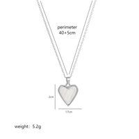 Stainless Steel 18K Gold Plated Luxurious Enamel Plating Heart Shape Pendant Necklace sku image 1