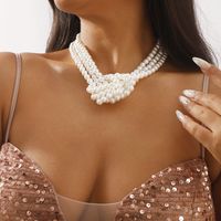 Elegant Geometric Imitation Pearl Beaded Women's Necklace main image 7
