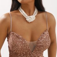 Elegant Geometric Imitation Pearl Beaded Women's Necklace main image 3