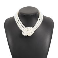 Elegant Geometric Imitation Pearl Beaded Women's Necklace sku image 1