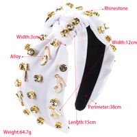 Femmes Élégant Glamour Talon Haut Chiffon Placage Incruster Alliage Strass Bande De Cheveux main image 2