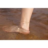 Vacation Letter Copper Plating 14k Gold Plated Women's Anklet main image 4
