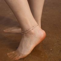 Vacation Letter Copper Plating 14k Gold Plated Women's Anklet main image 6