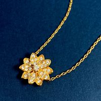 Elegant Glam Flower Copper Plating Inlay Zircon Earrings Necklace main image 8