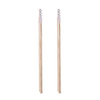 1 Pair Glam Simple Style Tassel Plating Inlay Alloy Rhinestones Gold Plated Silver Plated Drop Earrings main image 5