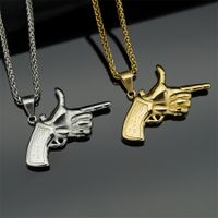 304 Stainless Steel Funny Novelty Plating Hand Pistol main image 1