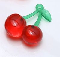 10 Pcs/package Cute Cherry Strawberry Resin Jewelry Accessories sku image 7