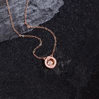 Elegant Circle Copper Pendant Necklace sku image 2