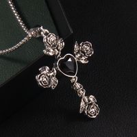 Hip-Hop Retro Cross Rose 201 Stainless Steel Arylic Zinc Alloy Acrylic Unisex Pendant Necklace main image 6