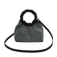 Women's Small Cloth Solid Color Elegant Bucket Magnetic Buckle Ruched Bag main image 5