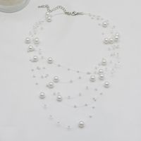 Simple Style Geometric Artificial Pearl Women's Layered Necklaces main image 5