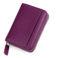 Unisex Einfarbig Leder Reißverschluss Brieftaschen sku image 17