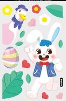 Süß Kaninchen Kunststoff Hintergrundbilder Wandaufkleber sku image 3