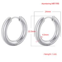 1 Pair Casual Simple Style Round Plating Copper 18k Gold Plated Hoop Earrings main image 5