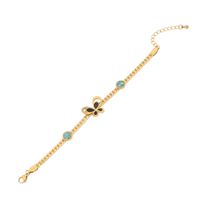Stainless Steel 18K Gold Plated Simple Style Plating Butterfly Turquoise Bracelets Earrings Necklace main image 9