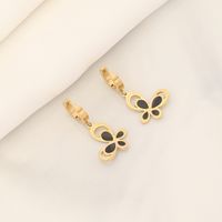 Rostfreier Stahl 18 Karat Vergoldet Einfacher Stil Überzug Schmetterling Türkis Armbänder Ohrringe Halskette main image 7