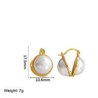 1 Pair Elegant Heart Shape Plating Inlay Copper Artificial Pearls 18k Gold Plated White Gold Plated Earrings main image 3