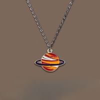 Hip-hop Cool Style Planet Alloy Enamel Unisex Pendant Necklace main image 5