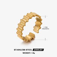 304 Stainless Steel 18K Gold Plated Simple Style Plating Geometric Rings sku image 4