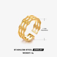 304 Stainless Steel 18K Gold Plated Simple Style Plating Geometric Rings sku image 3