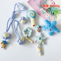 Wholesale Simple Molar Multicolor Braided Cotton Rope Pet Toy Ball Nihaojewelry sku image 4