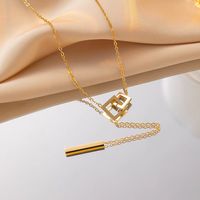 Rostfreier Stahl 18 Karat Vergoldet Einfacher Stil Überzug Geometrisch Halskette main image 6