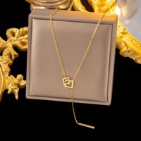 Stainless Steel 18K Gold Plated Simple Style Plating Geometric Necklace main image 4