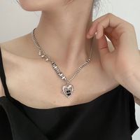 Collares Colgantes De Aleación De Perlas De Mariposa Con Forma De Corazón De Moda Para Mujer sku image 45