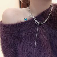 Fashion Heart Shape Butterfly Alloy Pearl Plating Women's Layered Necklaces Pendant Necklace 1 Piece sku image 21