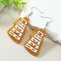1 Pair Cute Letter Painted Arylic No Inlaid Silver Plated Drop Earrings main image 5