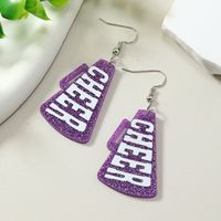 1 Pair Cute Letter Painted Arylic No Inlaid Silver Plated Drop Earrings main image 4