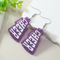 1 Pair Cute Letter Painted Arylic No Inlaid Silver Plated Drop Earrings sku image 2
