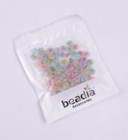 100 Pieces 4 * 7mm Hole 1~1.9mm Arylic Letter Number Beads sku image 19