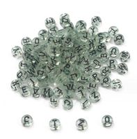 100 Pieces 4 * 7mm Hole 1~1.9mm Arylic Letter Number Beads sku image 27