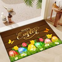 Easter Casual Vacation Letter Polyester Floor Mat main image 1