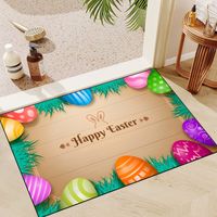 Easter Casual Vacation Letter Polyester Floor Mat sku image 7