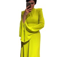 Women's Sheath Dress Elegant Classic Style High Neck Long Sleeve Solid Color Maxi Long Dress Daily main image 3