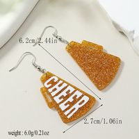 1 Pair Cute Letter Painted Arylic No Inlaid Silver Plated Drop Earrings main image 3
