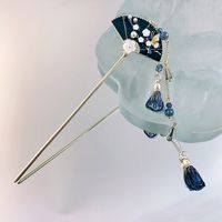 Women's Chinoiserie Retro Sector Flower Alloy Plating Hairpin main image 5