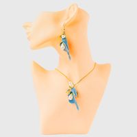 Fairy Style Elegant Flower Copper Plating Inlay Artificial Pearls Rubber Zircon 18k Gold Plated Earrings Necklace main image 1