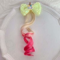 Kid's Cute Unicorn Cloth Bowknot Party Headpieces sku image 1