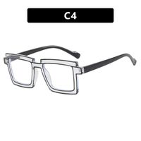 Exaggerated Punk Stripe Pc Square Full Frame Optical Glasses sku image 4