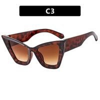 Hip-hop Exaggerated Streetwear Solid Color Ac Cat Eye Full Frame Men's Sunglasses sku image 3