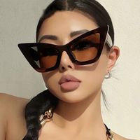 Hip-hop Exaggerated Streetwear Solid Color Ac Cat Eye Full Frame Men's Sunglasses main image 4