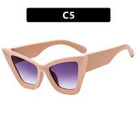 Hip-hop Exaggerated Streetwear Solid Color Ac Cat Eye Full Frame Men's Sunglasses sku image 5