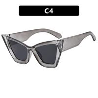 Hip-hop Exaggerated Streetwear Solid Color Ac Cat Eye Full Frame Men's Sunglasses sku image 4