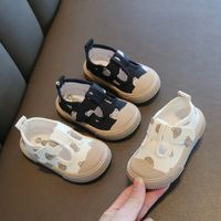 Enfants Décontractée Dessin Animé Couleur Unie Bout Rond Chaussures En Toile main image 1
