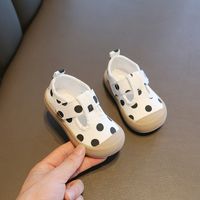 Kid's Basic Round Dots Solid Color Round Toe Running Shoes main image 3