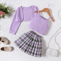 Simple Style Classic Style Solid Color Polyester Girls Dresses main image 1
