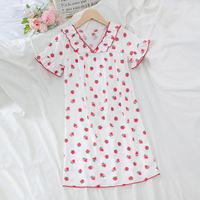 Simple Style Classic Style Color Block Cotton Girls Dresses sku image 1